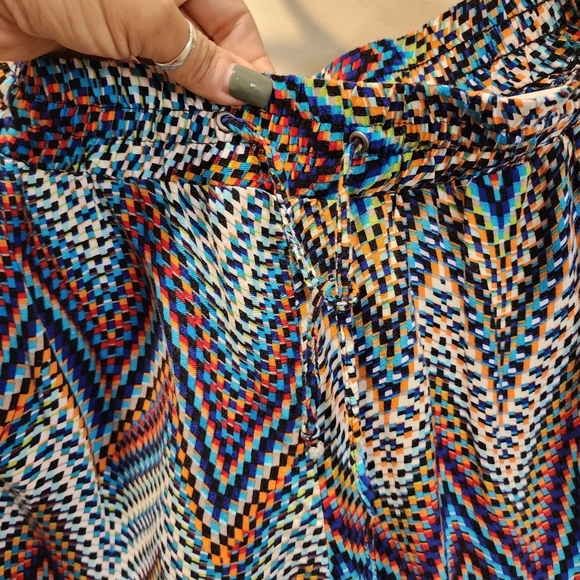 Dots Multicolor Zigzag Print Yogers Pants Size L - Picture 8 of 12